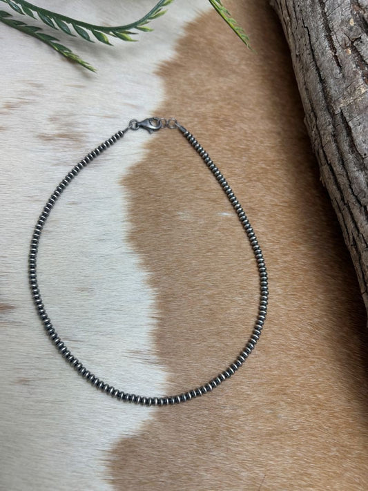 3mm Desert Pearls - Saucer Bead Necklace - Sunset TQ Mountain