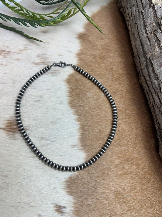 5.5mm Desert Pearls - Saucer Bead Necklace - Sunset TQ Mountain