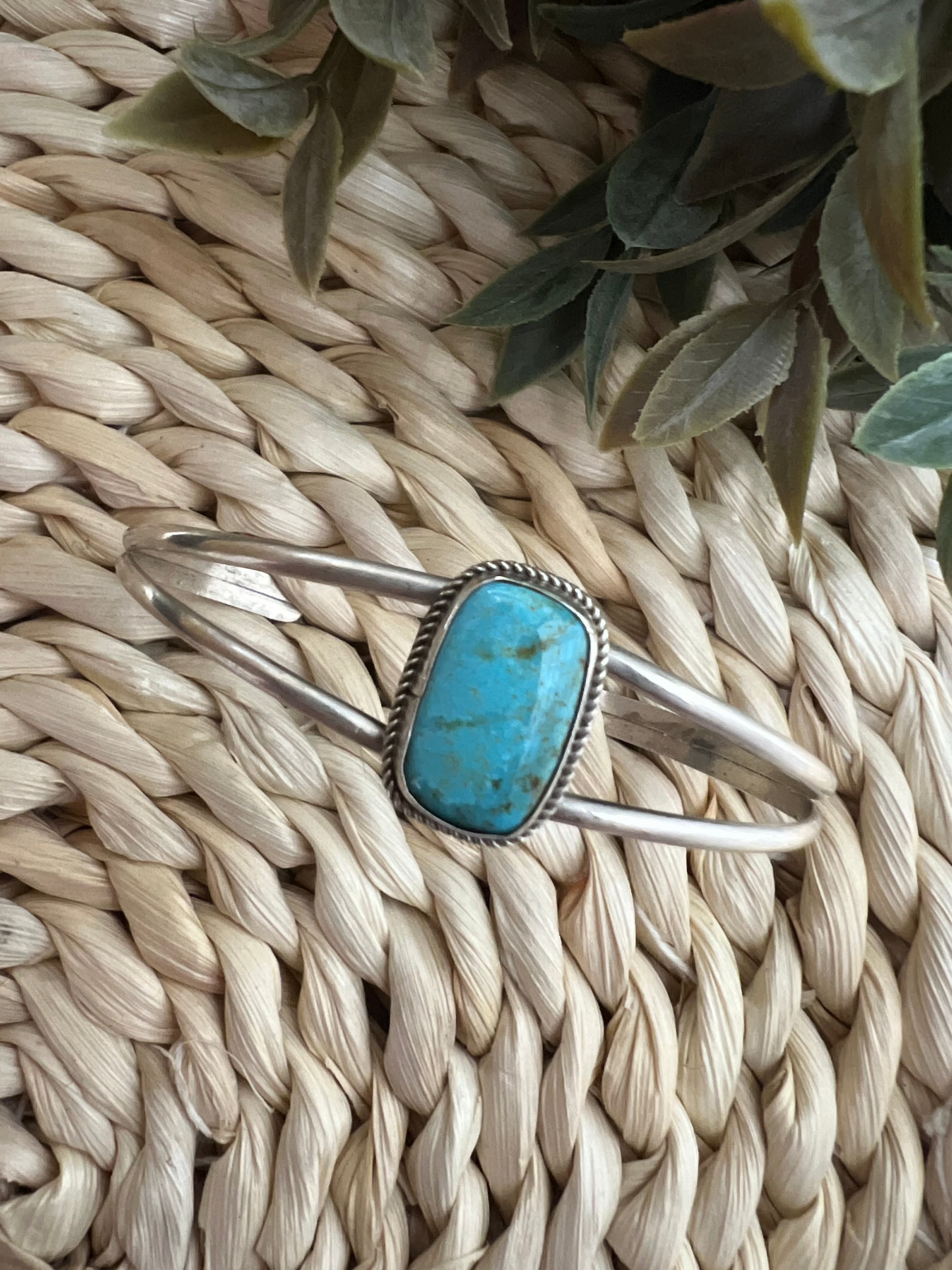 Susan Cooke Navajo Artist Turquoise and Silver Bracelet