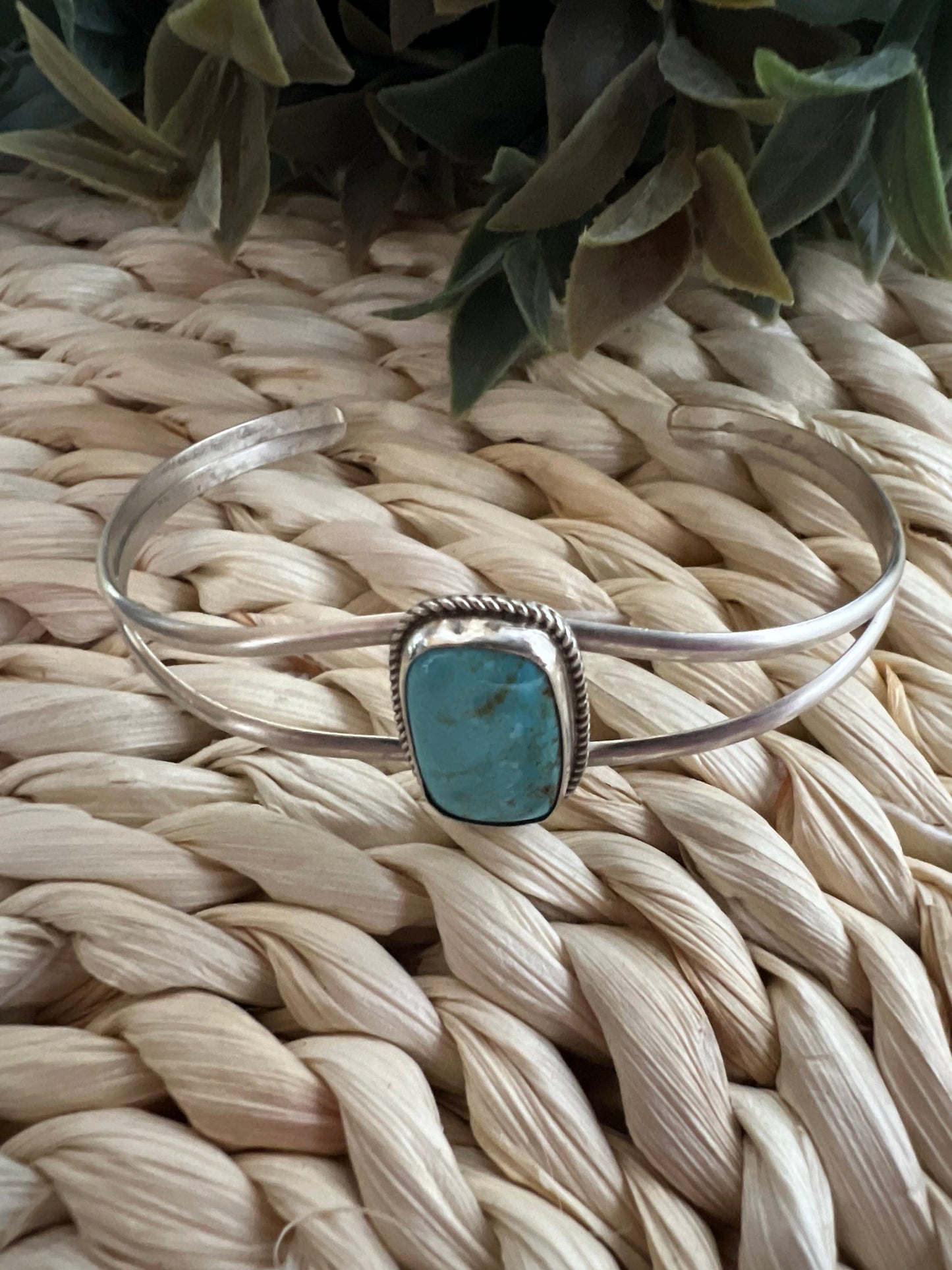 Susan Cooke Navajo Artist Turquoise and Silver Bracelet