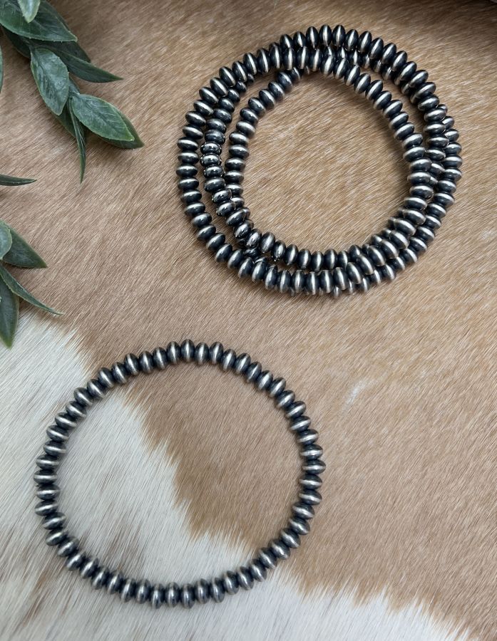 5.5mm Saucer Desert Pearls Stretch Bracelet