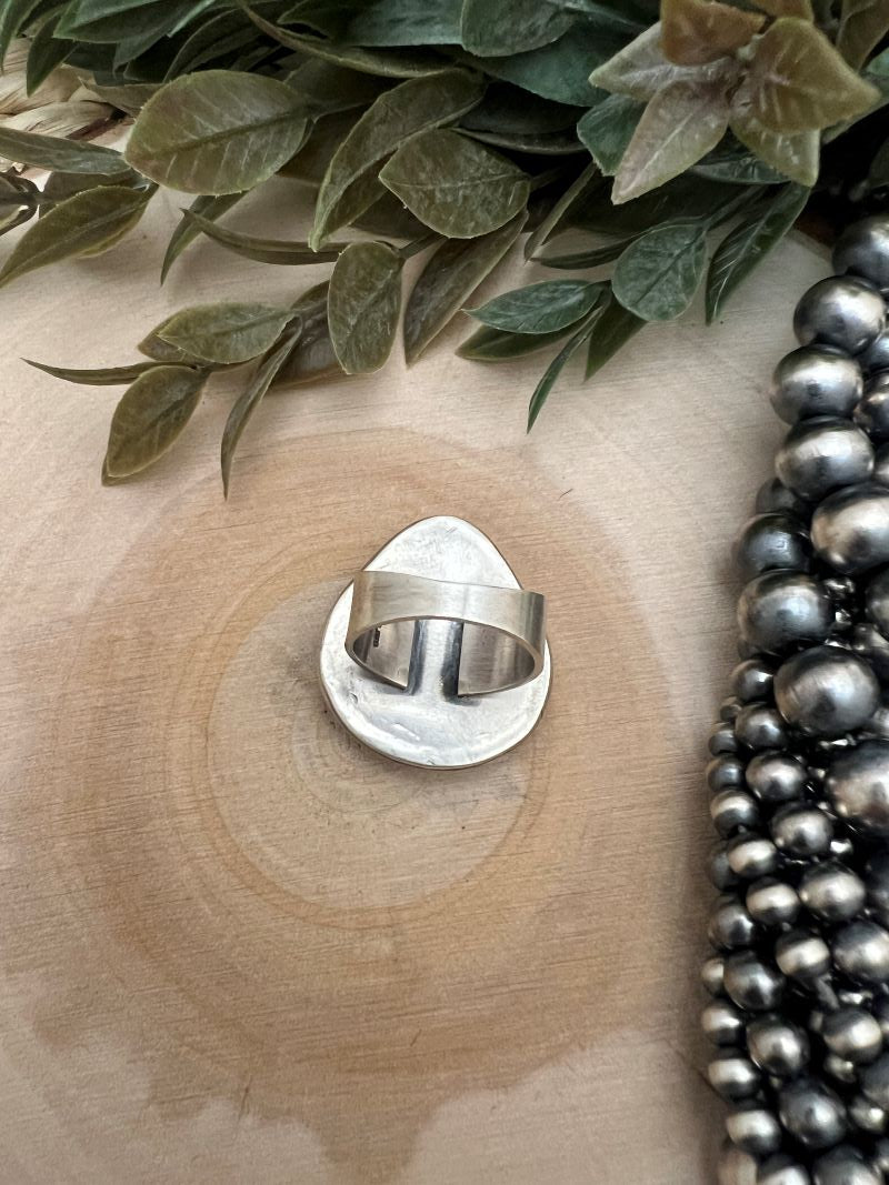 Blackjack Turquoise Tear Drop Ring