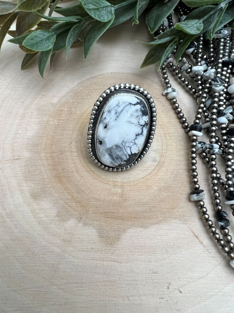 White Buffalo Adjustable Rings