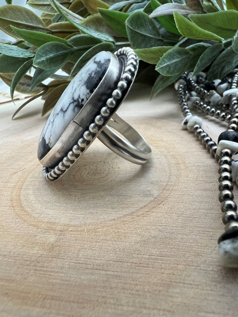 White Buffalo Adjustable Rings