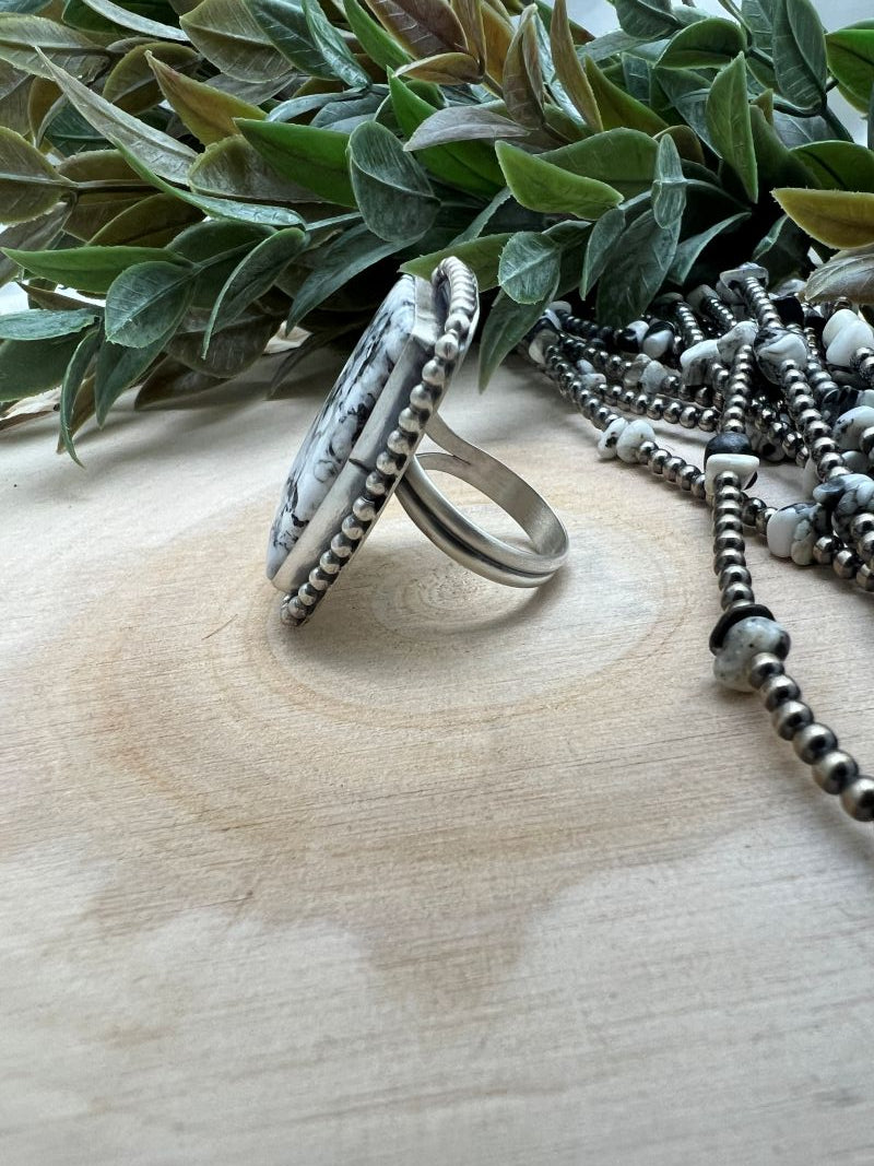 White Buffalo Adjustable Rings
