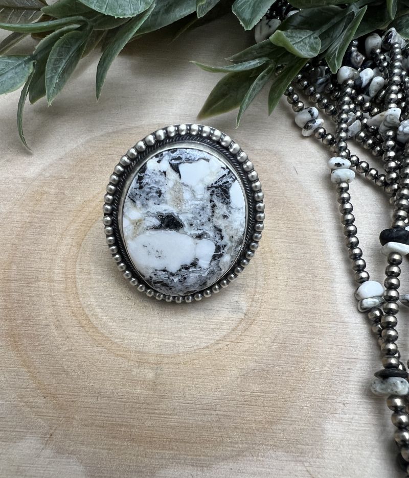 White Buffalo Adjustable Rings