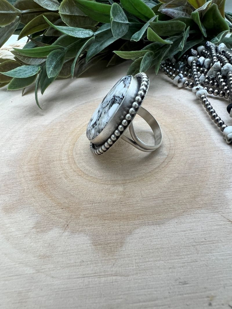 White Buffalo Adjustable Rings