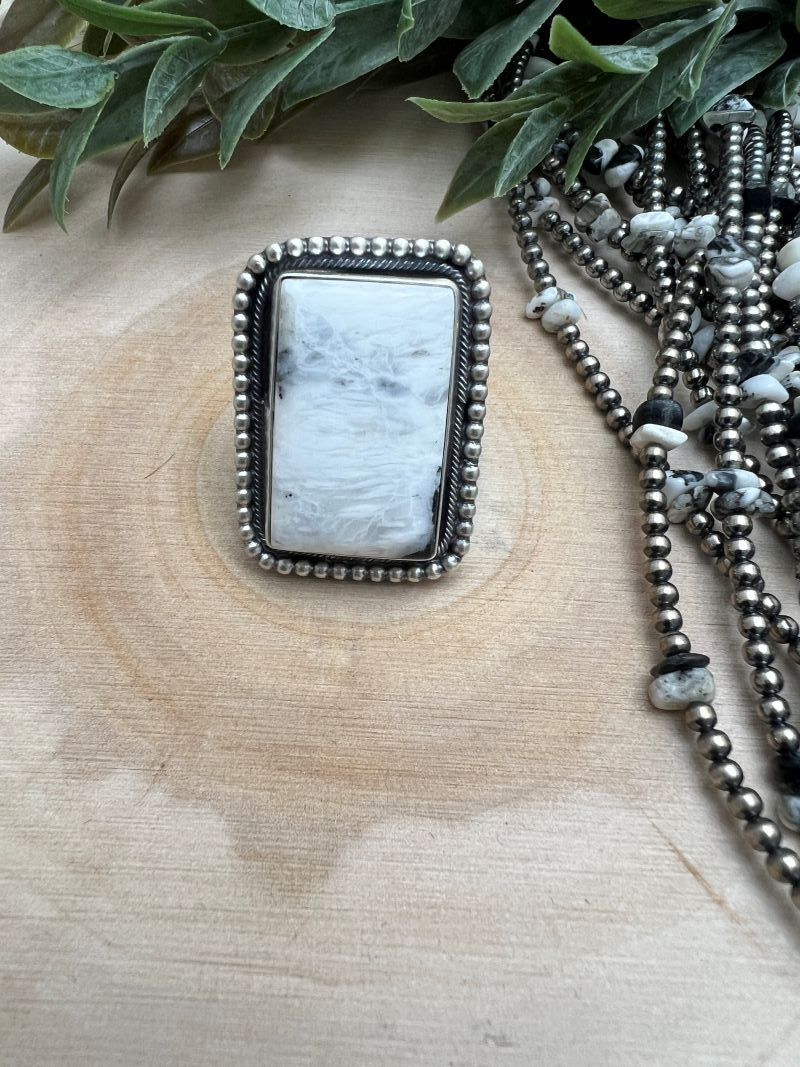 White Buffalo Adjustable Rings