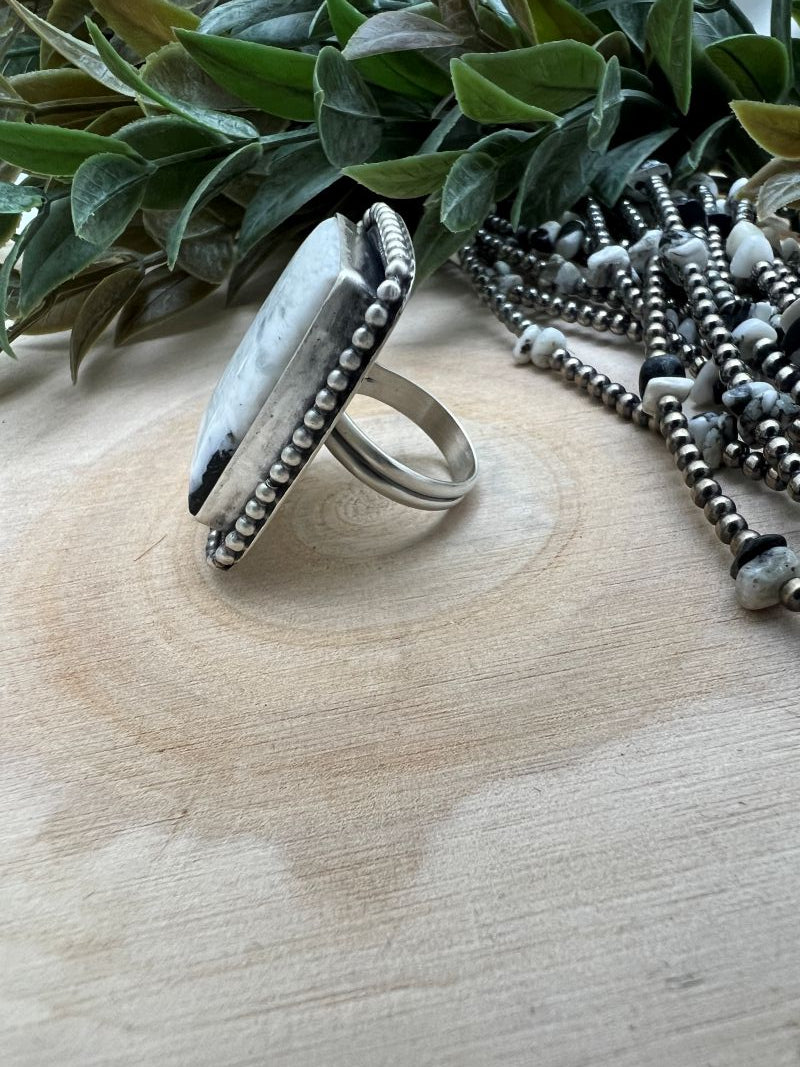 White Buffalo Adjustable Rings