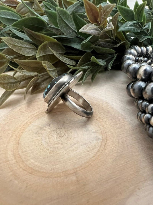 Blue Moon Turquoise Adjustable Ring - Sunset TQ Mountain
