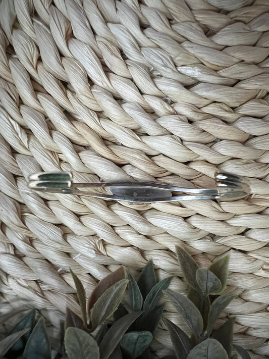 Navajo Turquoise & Mini Feather Bracelet - Sunset TQ Mountain