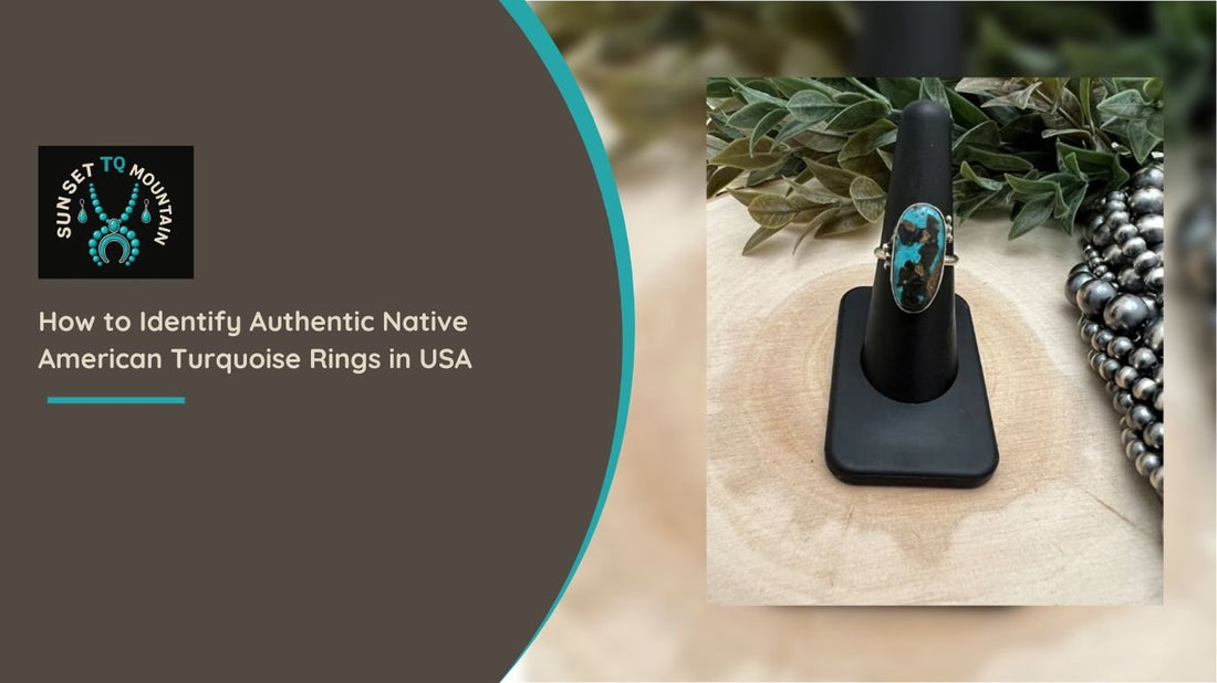 How to Identify Authentic Native American Turquoise Rings in USA - Sunset TQ Mountain 