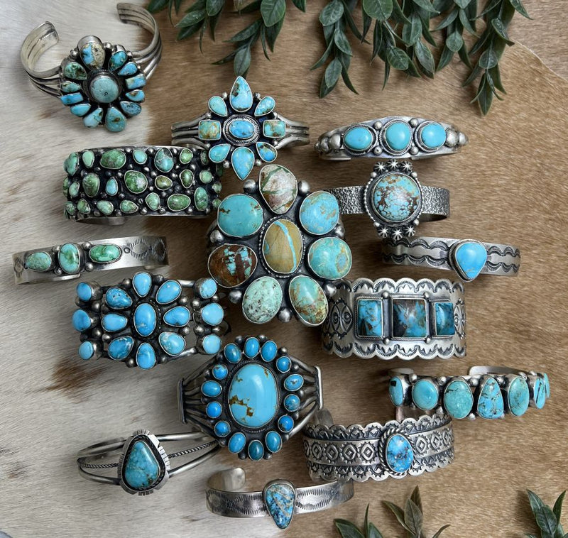 Native American Bracelets - Sunset TQ Mountain 