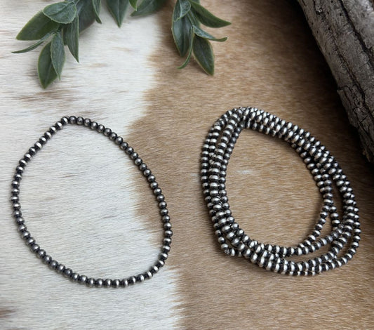 3mm Desert Pearls Stretch Bracelet Round - Sunset TQ Mountain
