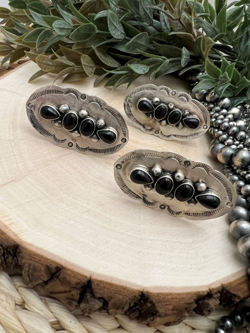 4 - Stone Onyx Rings by Cordell Platero - Sunset TQ Mountain