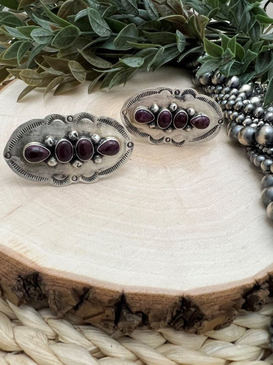 4 - Stone Spiny Oyster Rings by Cordell Platero - Sunset TQ Mountain
