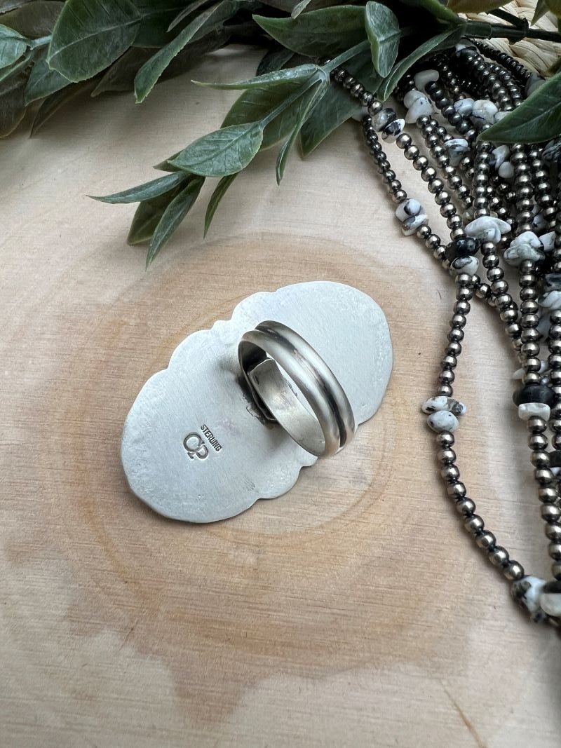 4 Stone White Buffalo Adjustable Rings - Sunset TQ Mountain