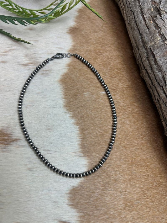 4.5mm Desert Pearls - Saucer Bead Necklace - Sunset TQ Mountain