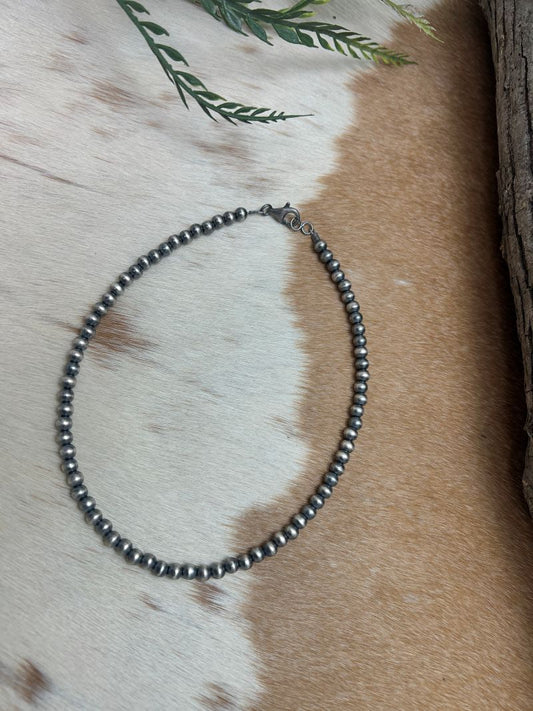 5mm Desert Pearls - Round Bead Necklace - Sunset TQ Mountain