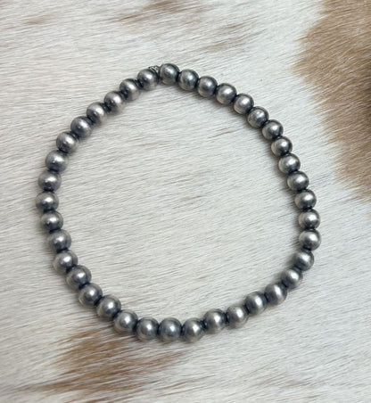 5mm Desert Pearls Stretch Bracelet Round - Sunset TQ Mountain