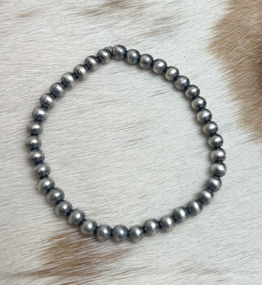 5mm Desert Pearls Stretch Bracelet Round - Sunset TQ Mountain