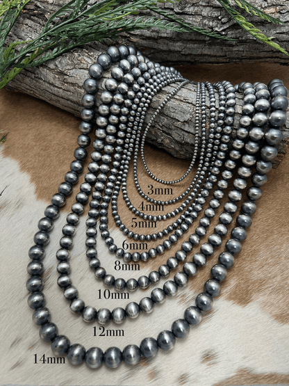 6mm Desert Pearls - Round Bead Necklace - Sunset TQ Mountain