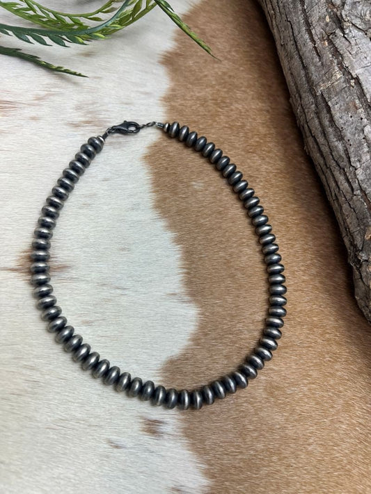 9mm Desert Pearls - Saucer Bead Necklace - Sunset TQ Mountain