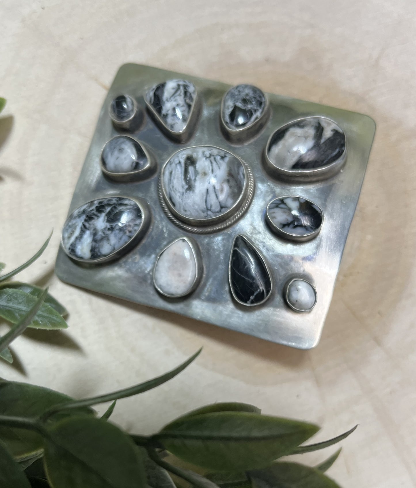 Kathleen Livingston White Buffalo Cluster Buckle