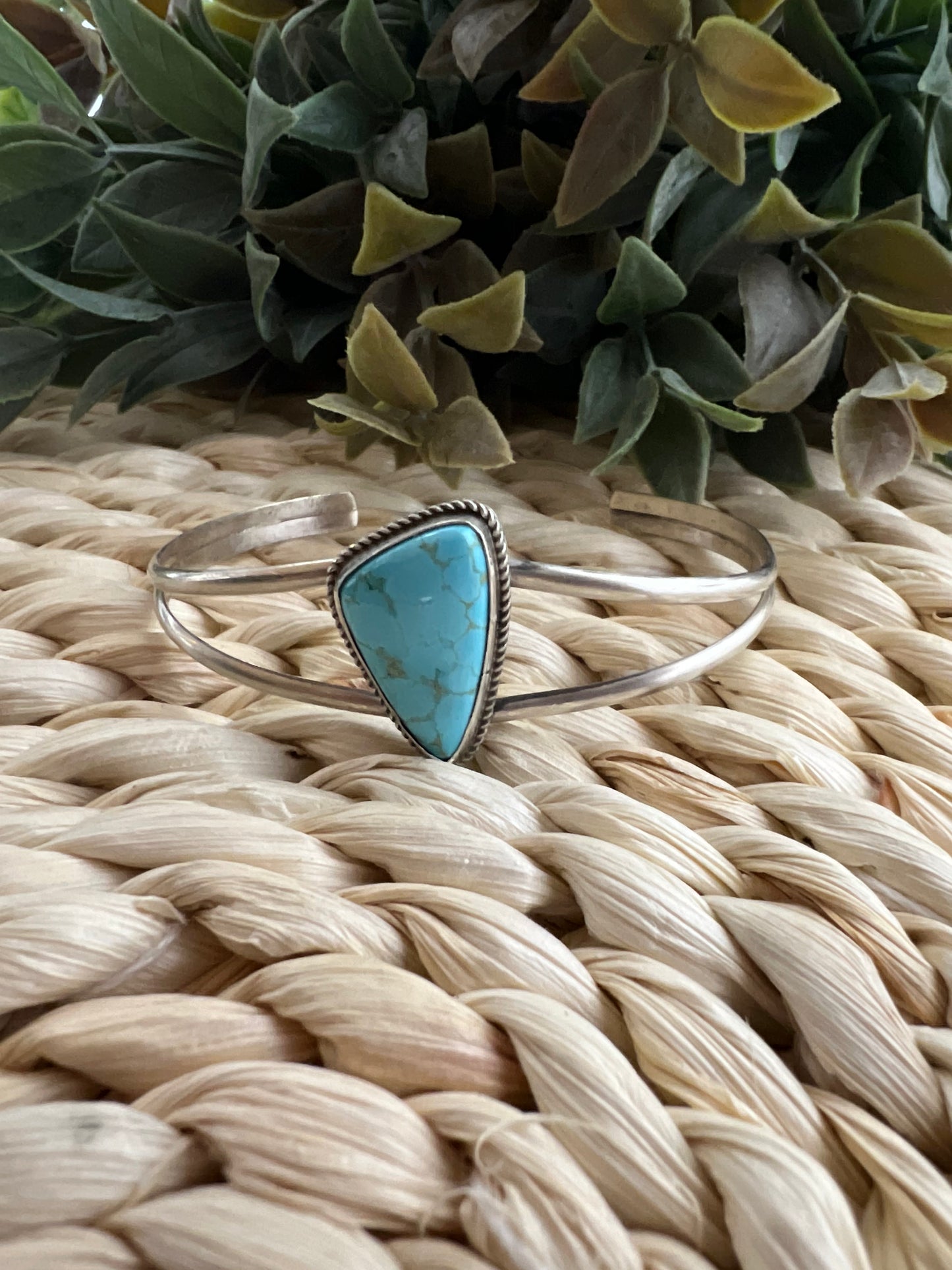 Susan Cooke Navajo Artist Turquoise and Silver Bracelet