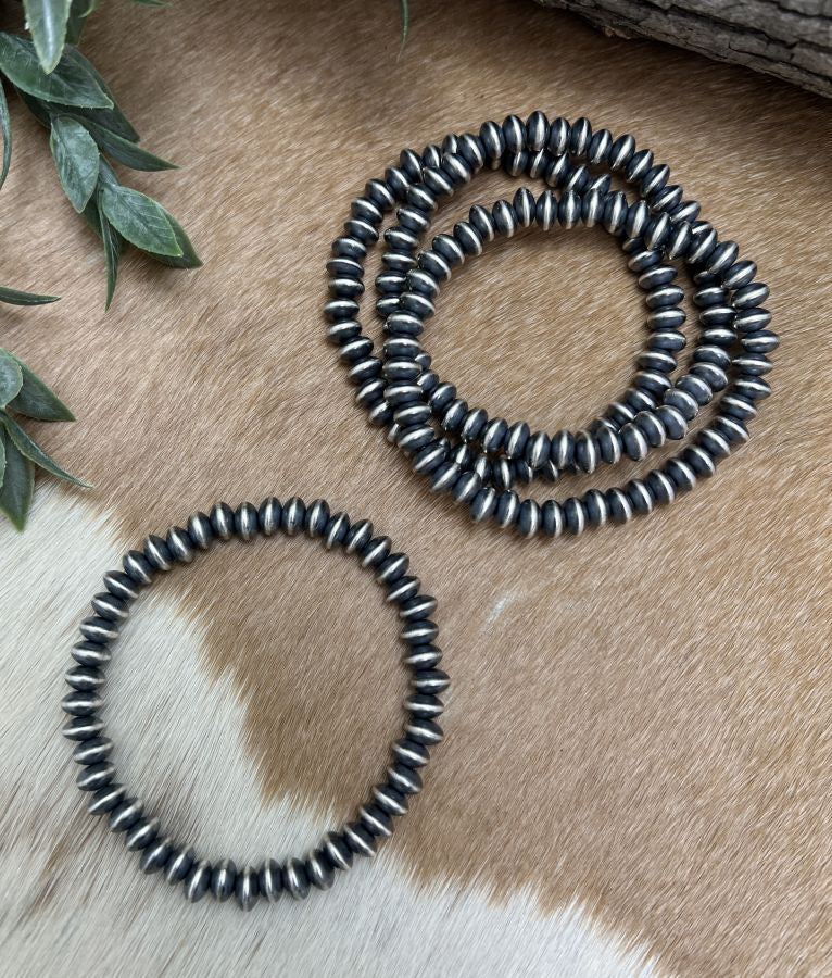 7mm Saucer Desert Pearls Stretch Bracelet