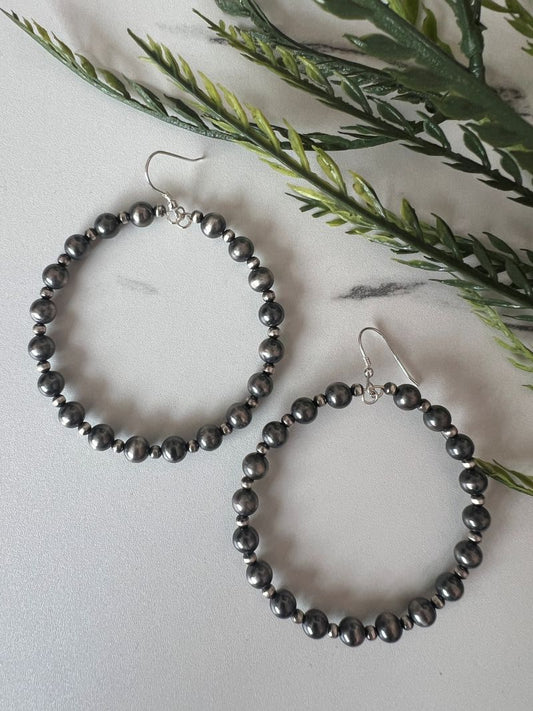 Desert Pearl Large Hoop Earring