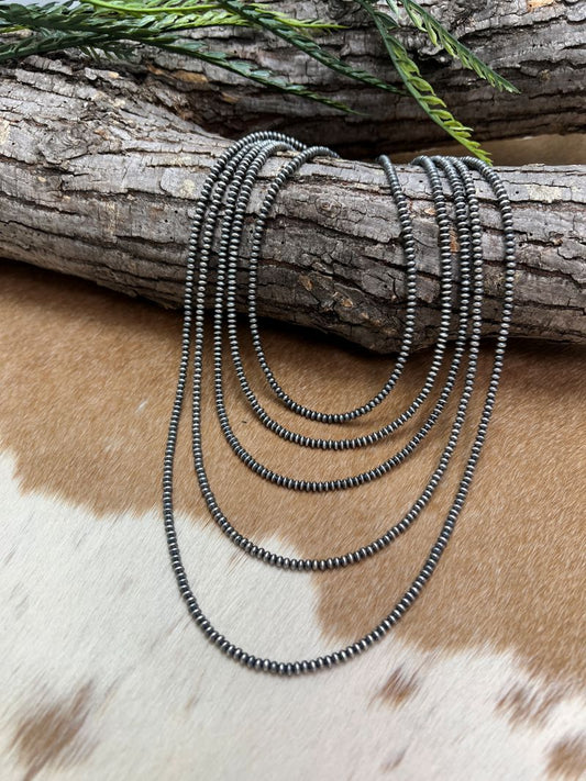 3mm Desert Pearls - Saucer Bead Necklace