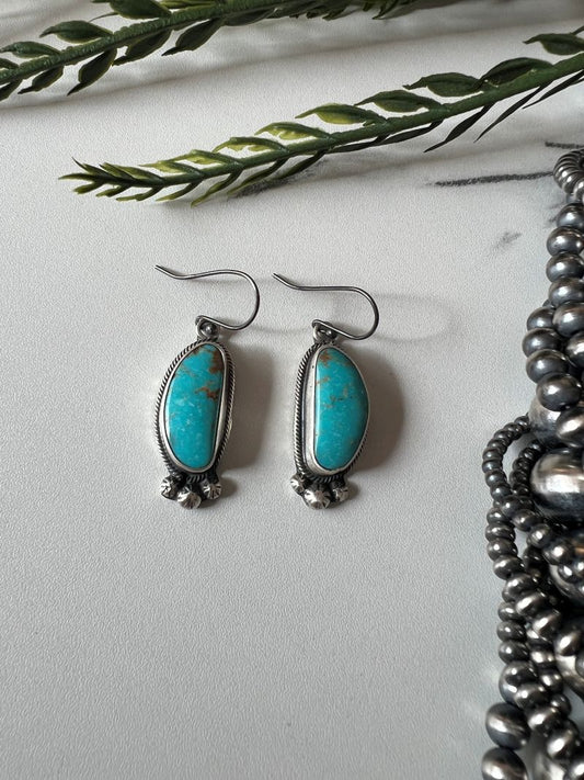 Sonoran Turquoise Dangle Wire Earrings