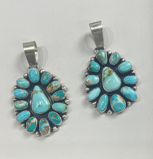 Bobby Johnson Royston Turquoise Cluster Pendant