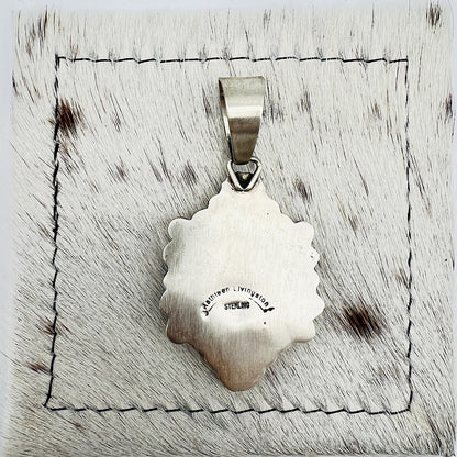 Back of the pendant stamped Kathleen Livingston and Sterling, the artist's hallmark
