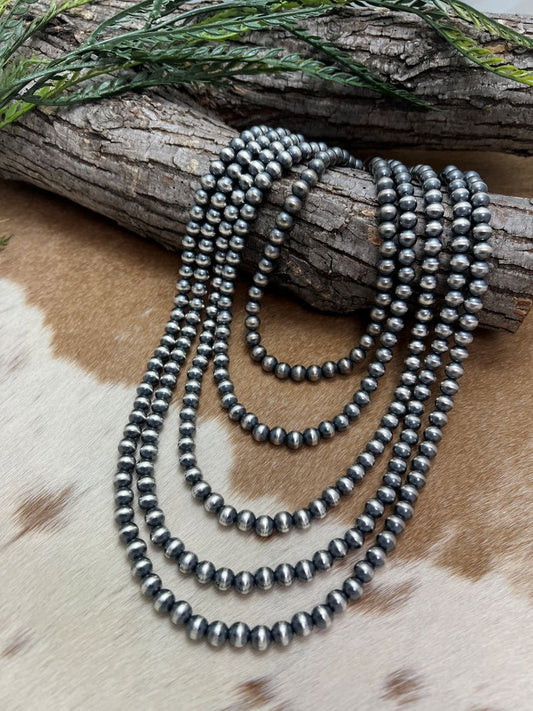 8mm Desert Pearls - Round Bead Necklace