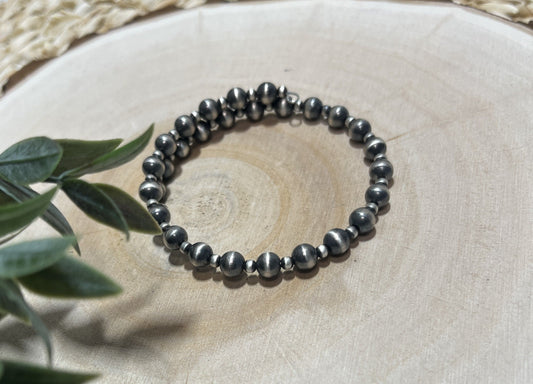 Santa Fe Pearls Alternating Memory Wrap Bracelet