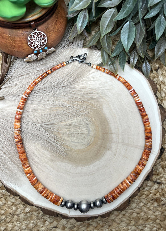 Santa Fe Pearl & Spiny Oyster Necklace