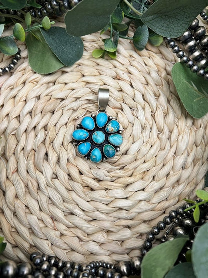 Betty Tom Sonoran Cluster Pendant - Sunset TQ Mountain