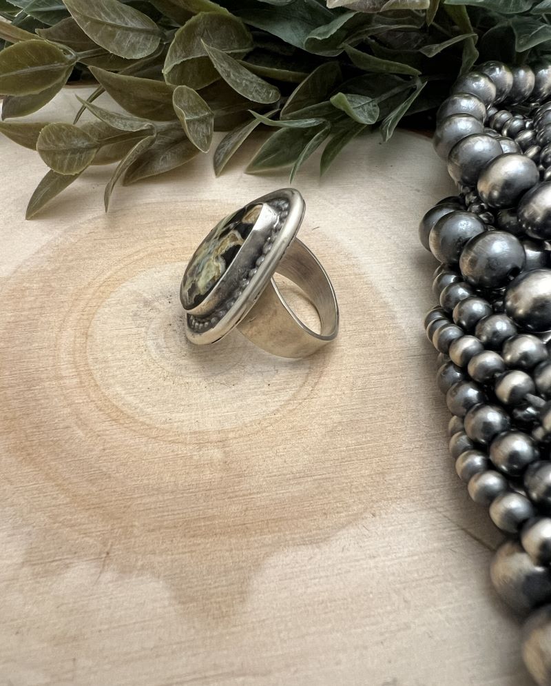 Blackjack Turquoise Tear Drop Ring - Sunset TQ Mountain