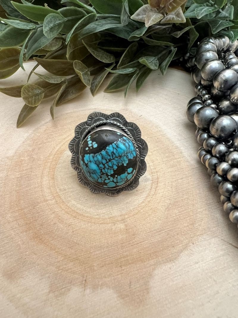 Blue Moon Turquoise Adjustable Ring - Sunset TQ Mountain