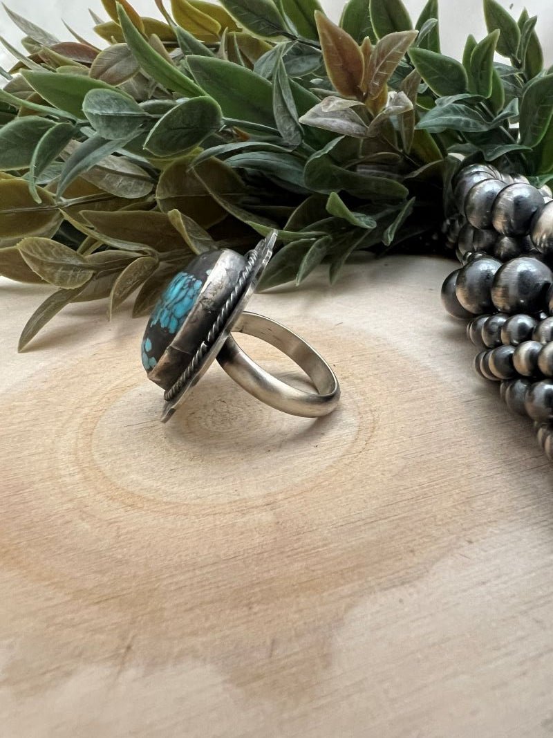 Blue Moon Turquoise Adjustable Ring - Sunset TQ Mountain