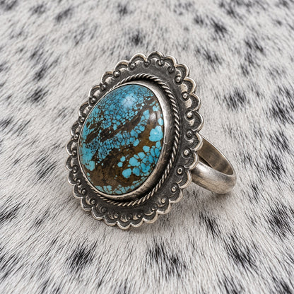 Blue Moon Turquoise Ring by Cordell Platero — angle
