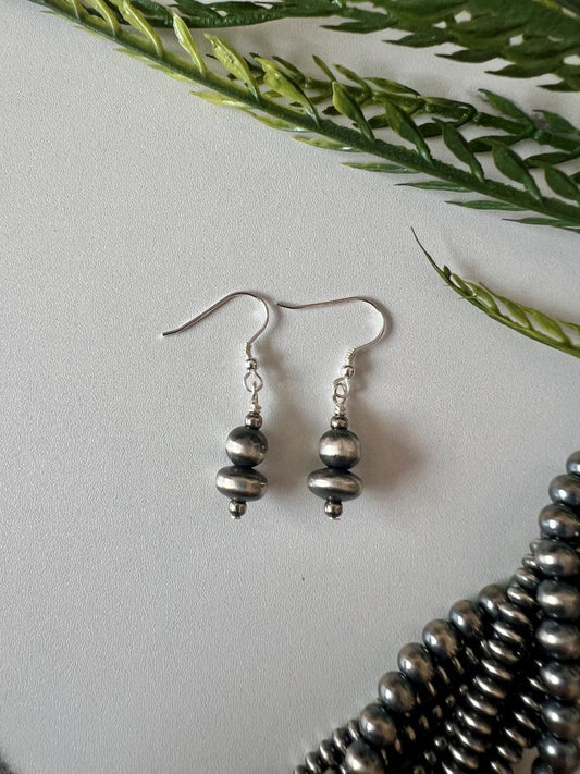 Desert Pearl Round and Saucer Dangle Earrings - Sunset TQ Mountain