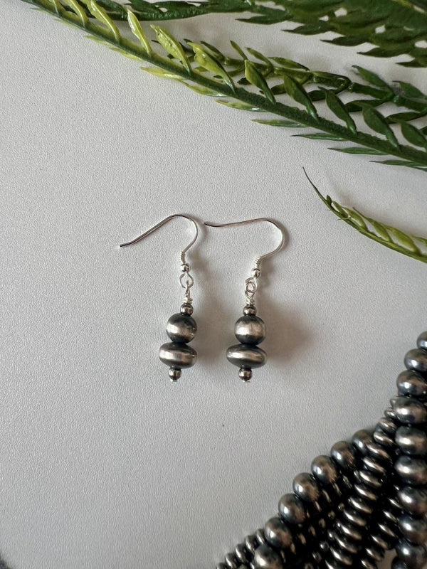 Desert Pearl Round and Saucer Dangle Earrings - Sunset TQ Mountain