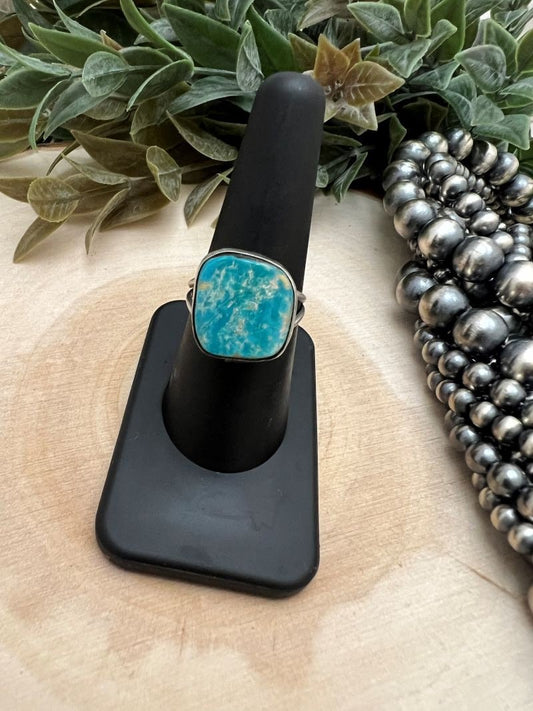 Freeform Turquoise Ring by Sheila Tso - Sunset TQ Mountain