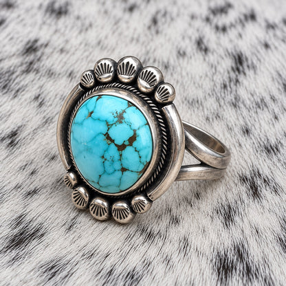 Kingman Turquoise Ring — angle