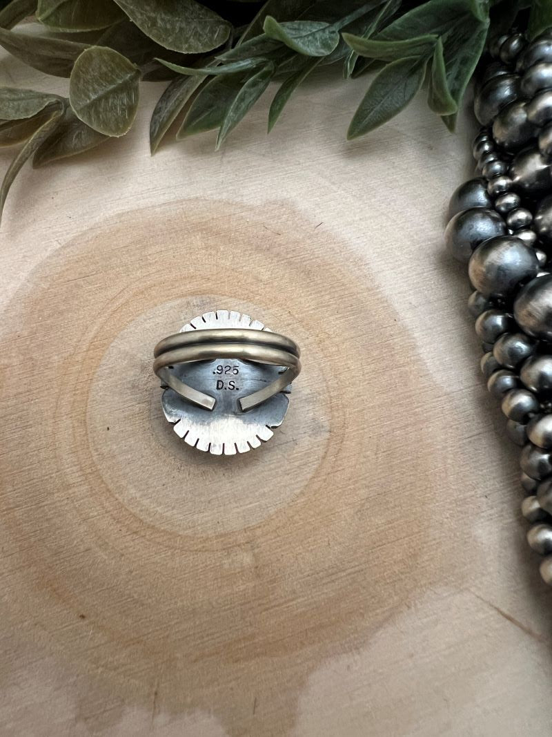 Sierra Nevada Turquoise Ring by Dave Skeets - Sunset TQ Mountain