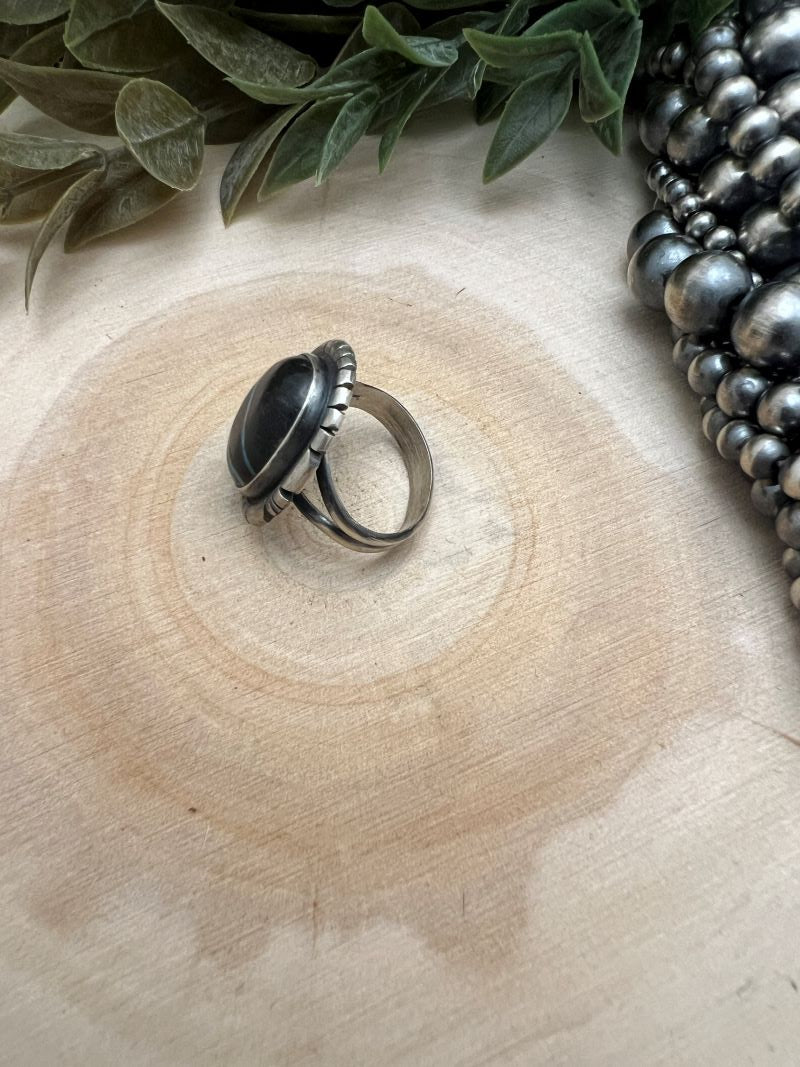 Sierra Nevada Turquoise Ring by Dave Skeets - Sunset TQ Mountain