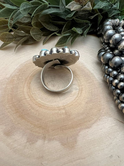 Sonoran Turquoise Cluster Ring - Sunset TQ Mountain